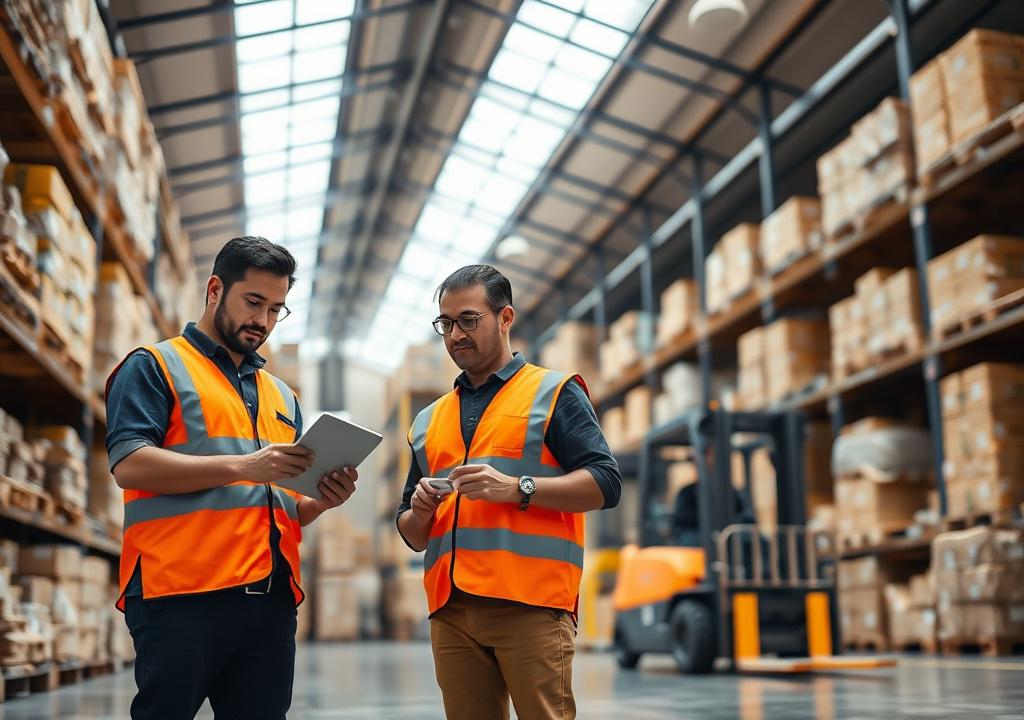 BlazeKit Freight warehouse team checking inventory